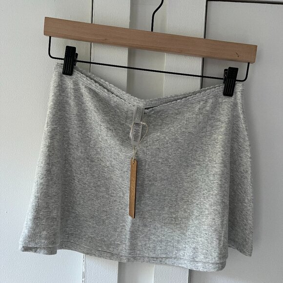 SKIMS Drop Needle Pointelle Mini Skirt - Heather Grey - Small - SOLD OUT!! - Picture 4 of 6